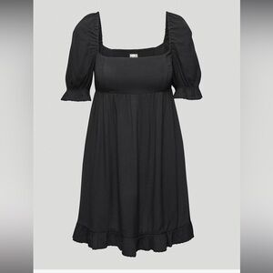 Aritzia Moorland Dress Puff Sleeve Mini Black NEW Sz Small